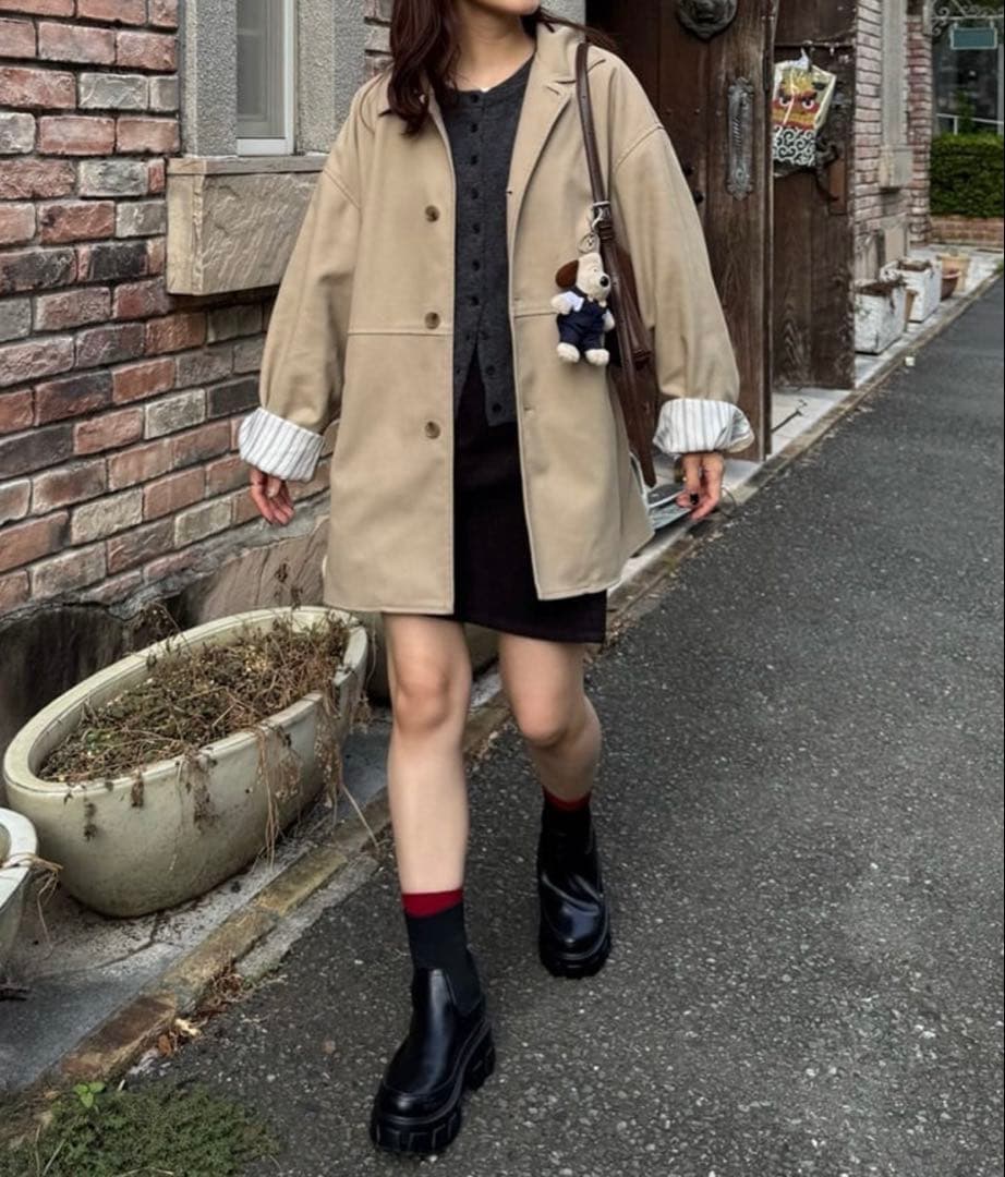 【DISCOAT】 フェイクスエードショートコート