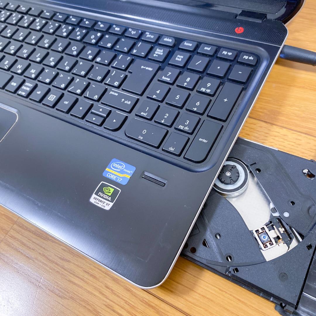 高性能Core i7 メモリ16GB SSD搭載 HPノートパソコン カメラ付