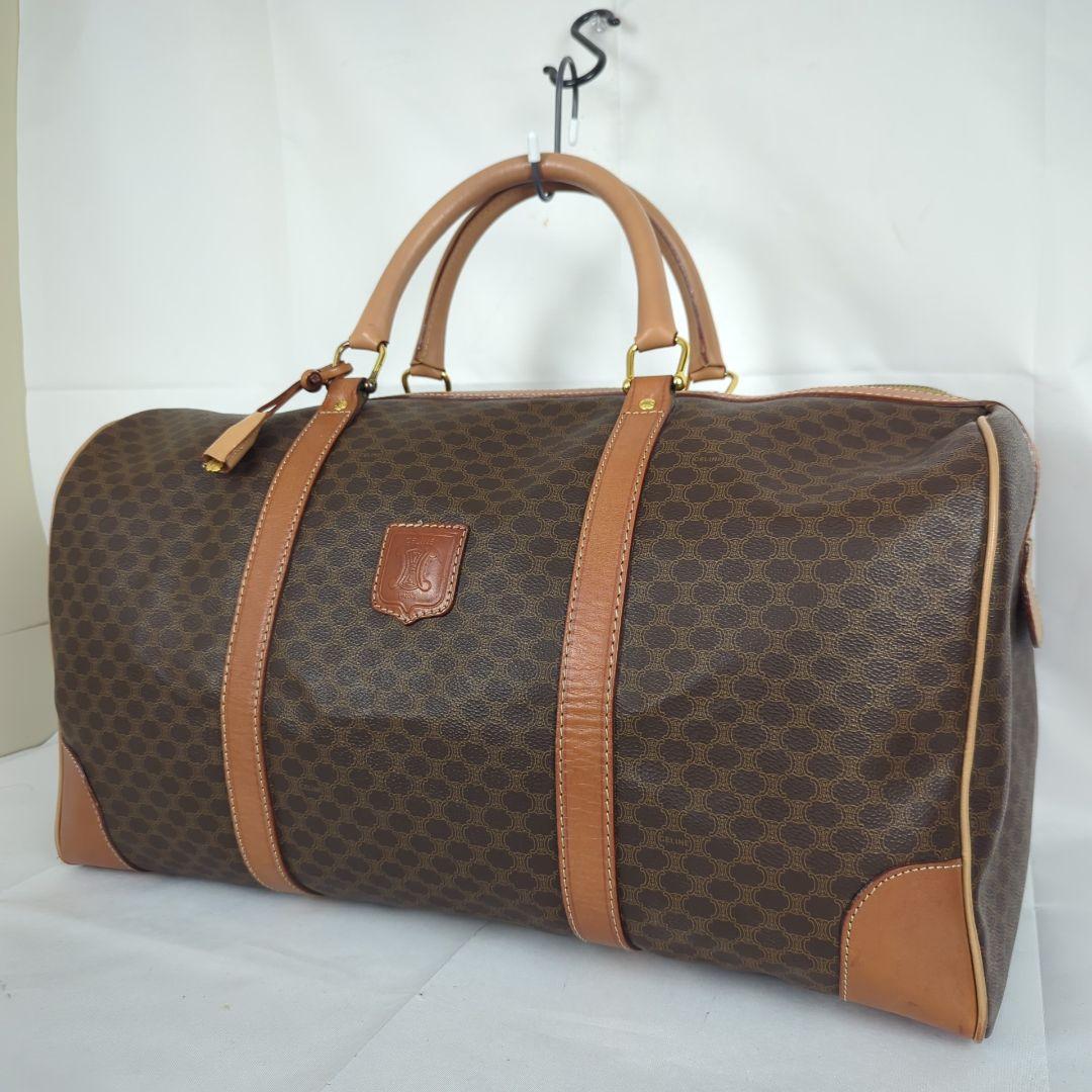 CELINE セリーヌ マカダム ボストンバッグ 旅行カバン 大容量