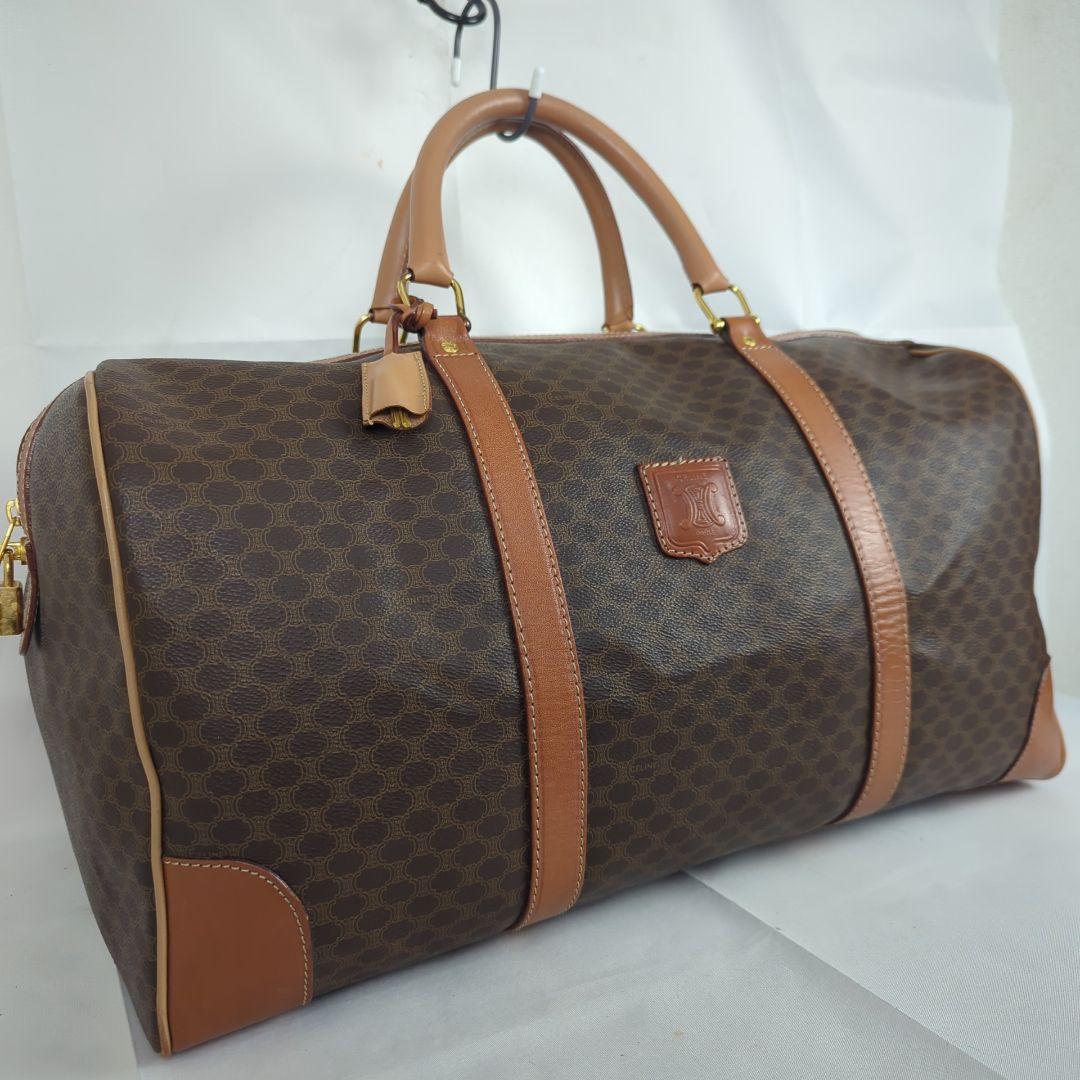 CELINE セリーヌ マカダム ボストンバッグ 旅行カバン 大容量
