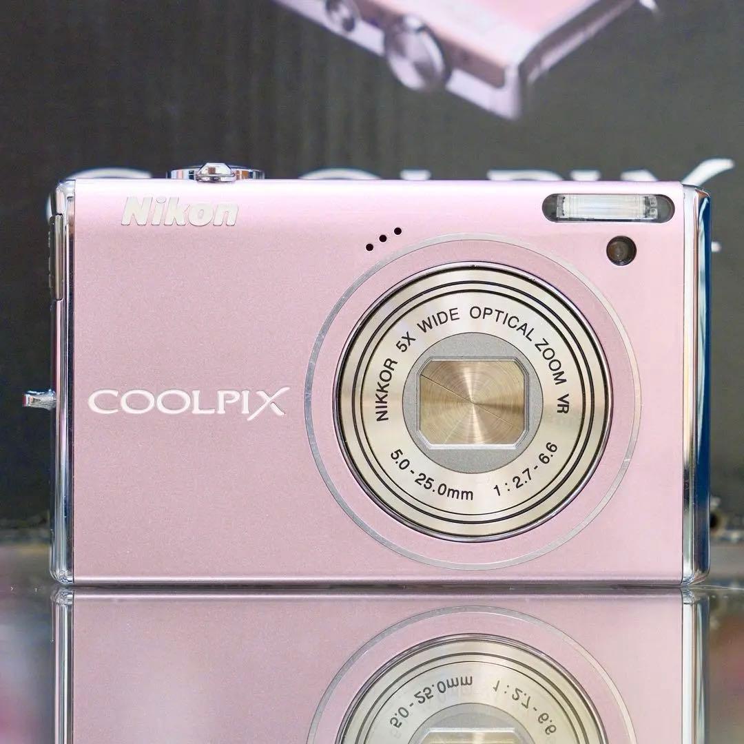 名機 動作品 平成レトロ Nikon COOLPIX S640 ピンク 元箱付き