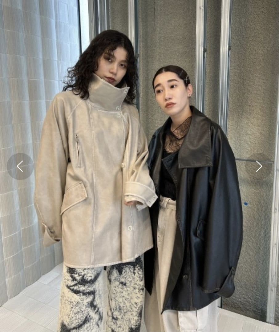 Ameri　USED LIKE SYNTHETIC LEATHER JACKET