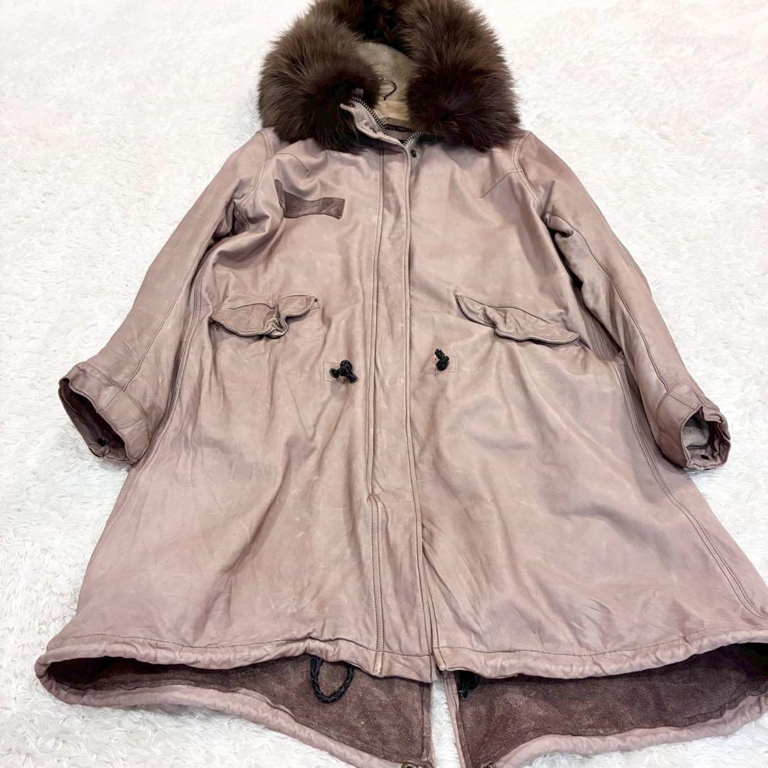 sisii✨2way洗えるレザージャケット　フィッシュテール リアルファー