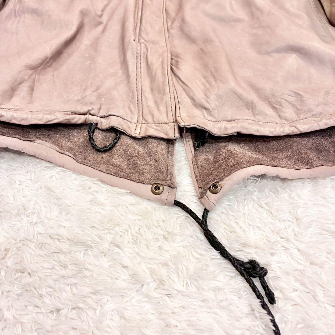 sisii✨2way洗えるレザージャケット　フィッシュテール リアルファー