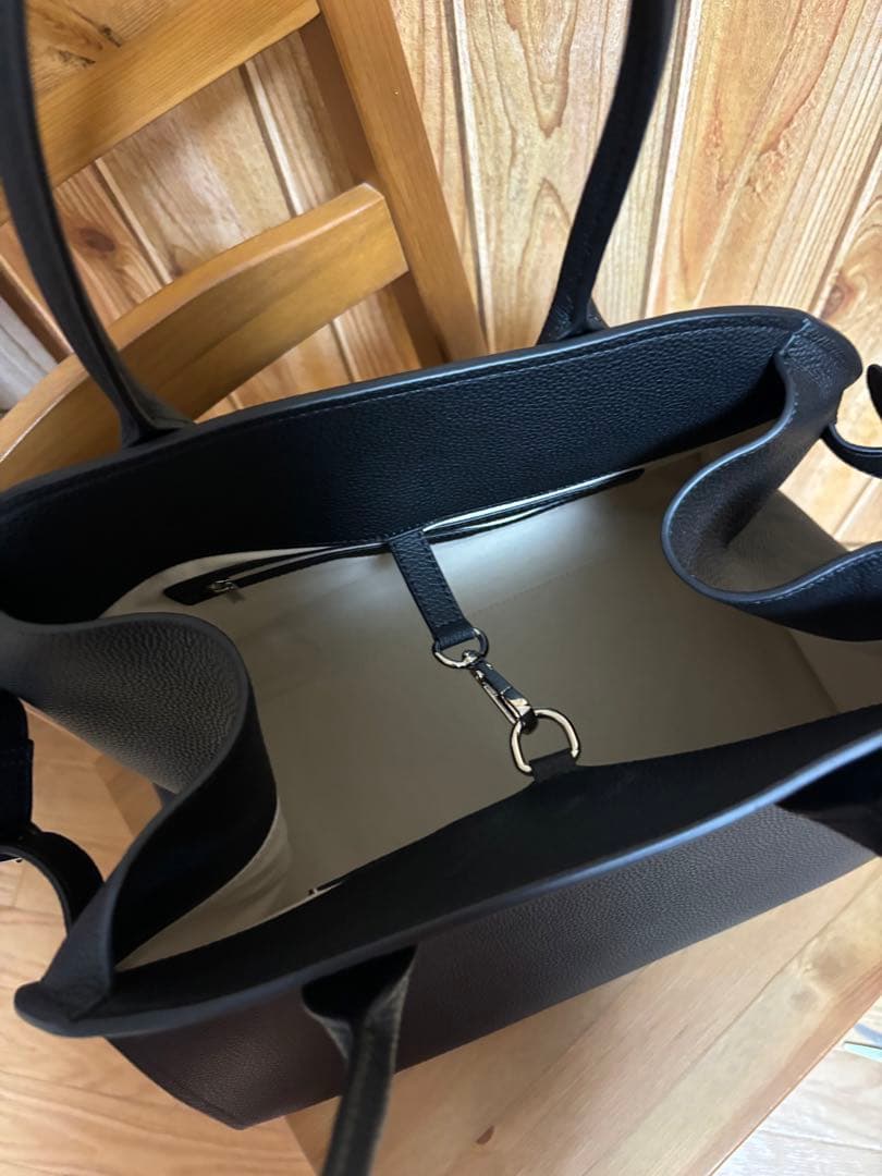 美品jistory レザーサイドベルトボストンバッグ　ブラックSIDE BELT