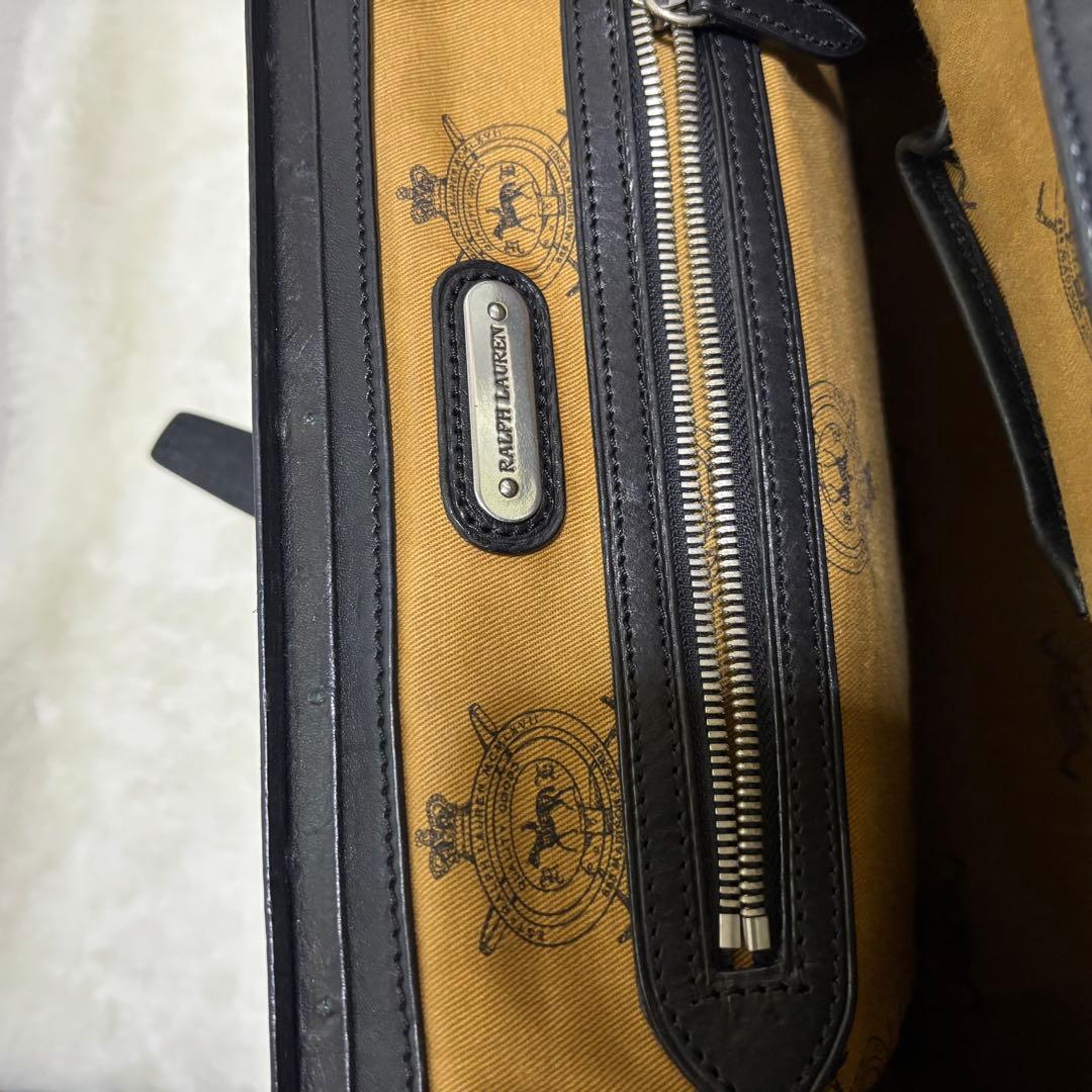 【極希少】ラルフローレン トートバッグ レザー エンボスロゴ 2way 収納袋