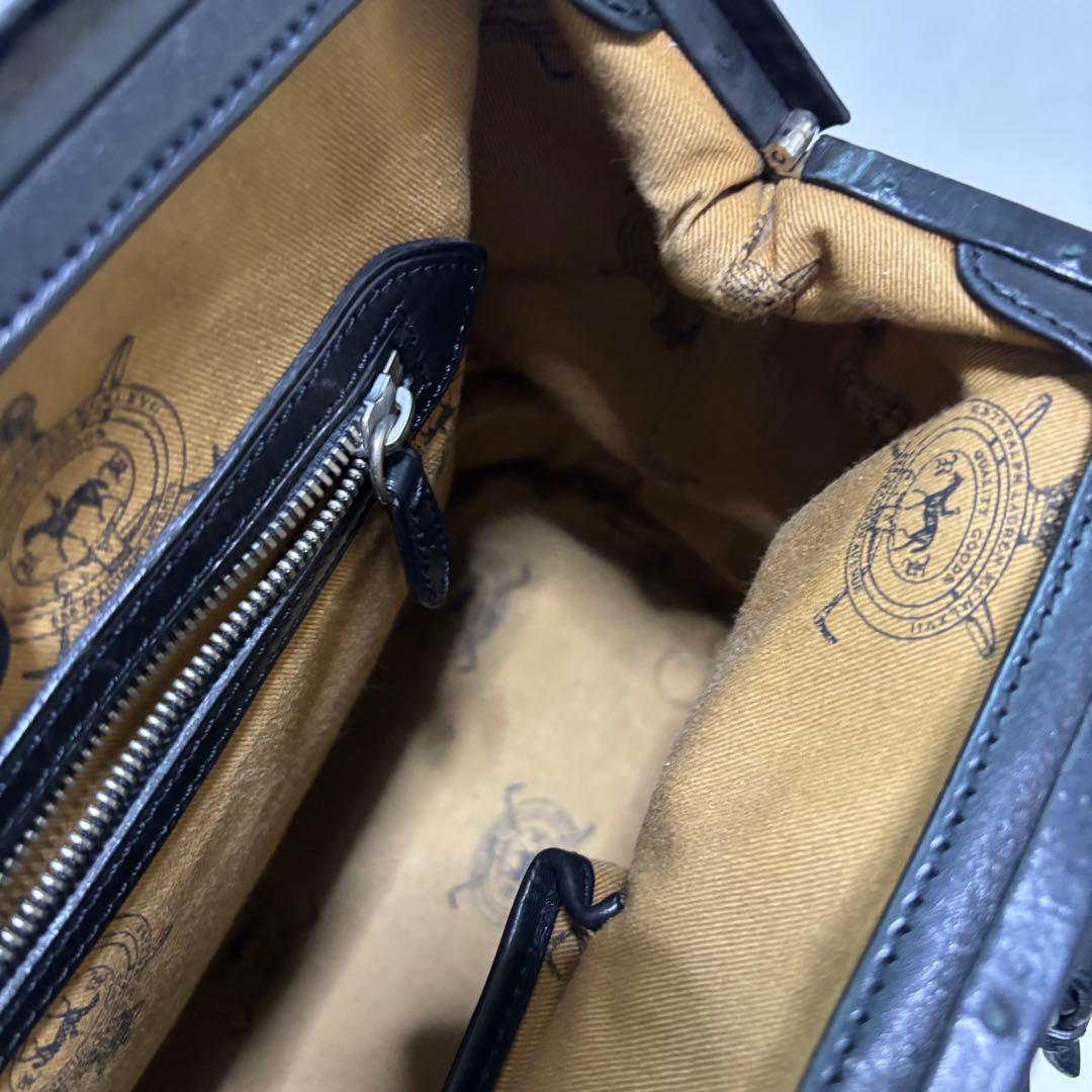 【極希少】ラルフローレン トートバッグ レザー エンボスロゴ 2way 収納袋