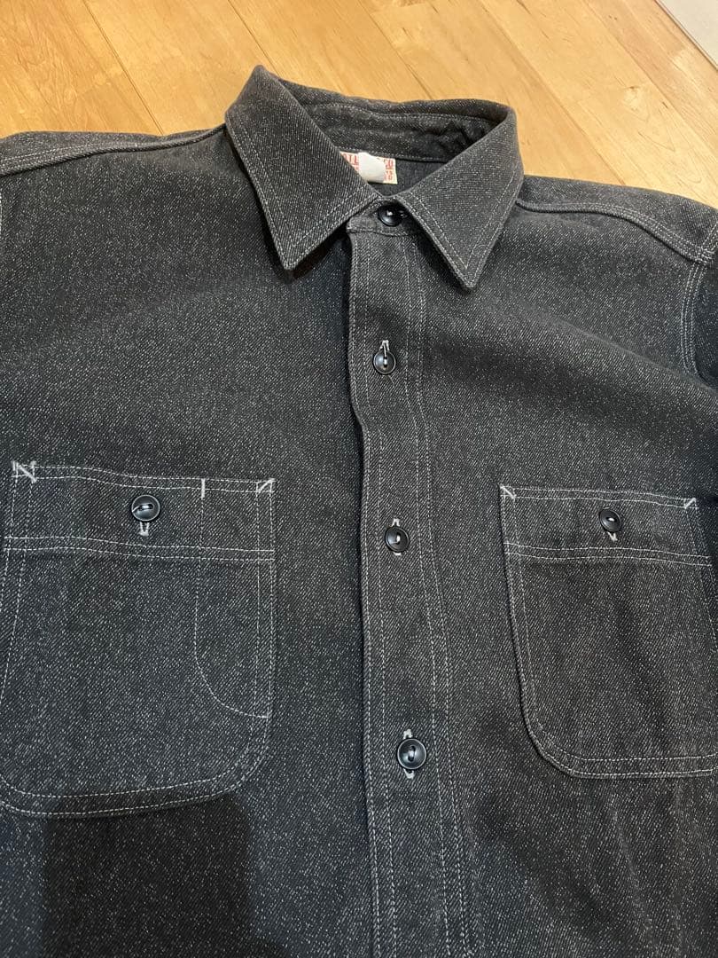 白atlast&co ワークシャツ アットラスト良品　長袖