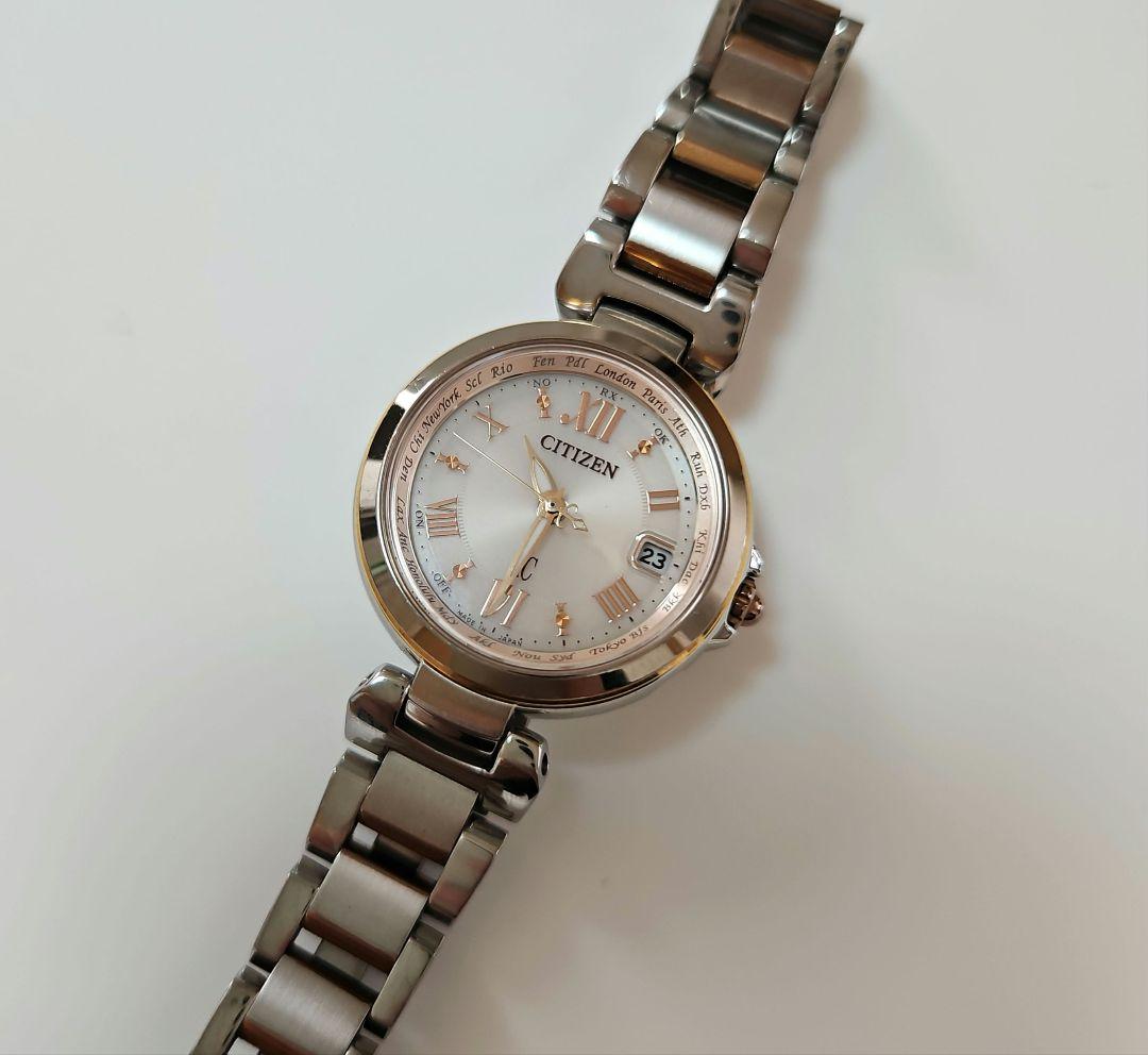 稼働品✨美品✨ CITIZEN xC クロスシー エコドライブ 文字盤ピンク