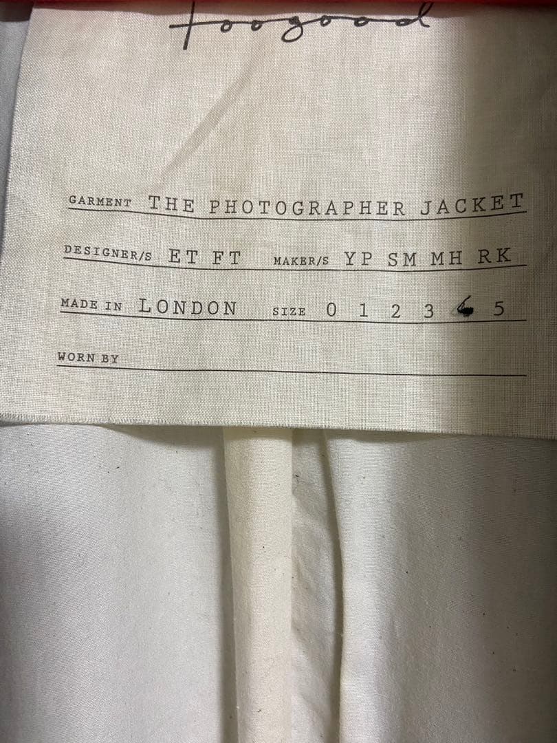 ジャケット・アウター toogood THE PHOTOGRAPHER JACKET