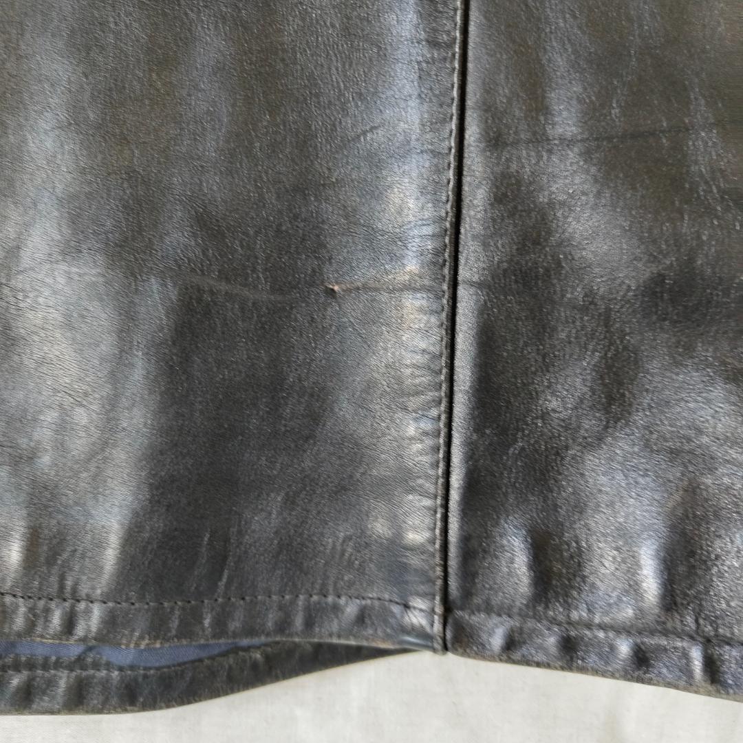 50s 60s フランス レザージャケット カーコート コルビジェジャケット 黒