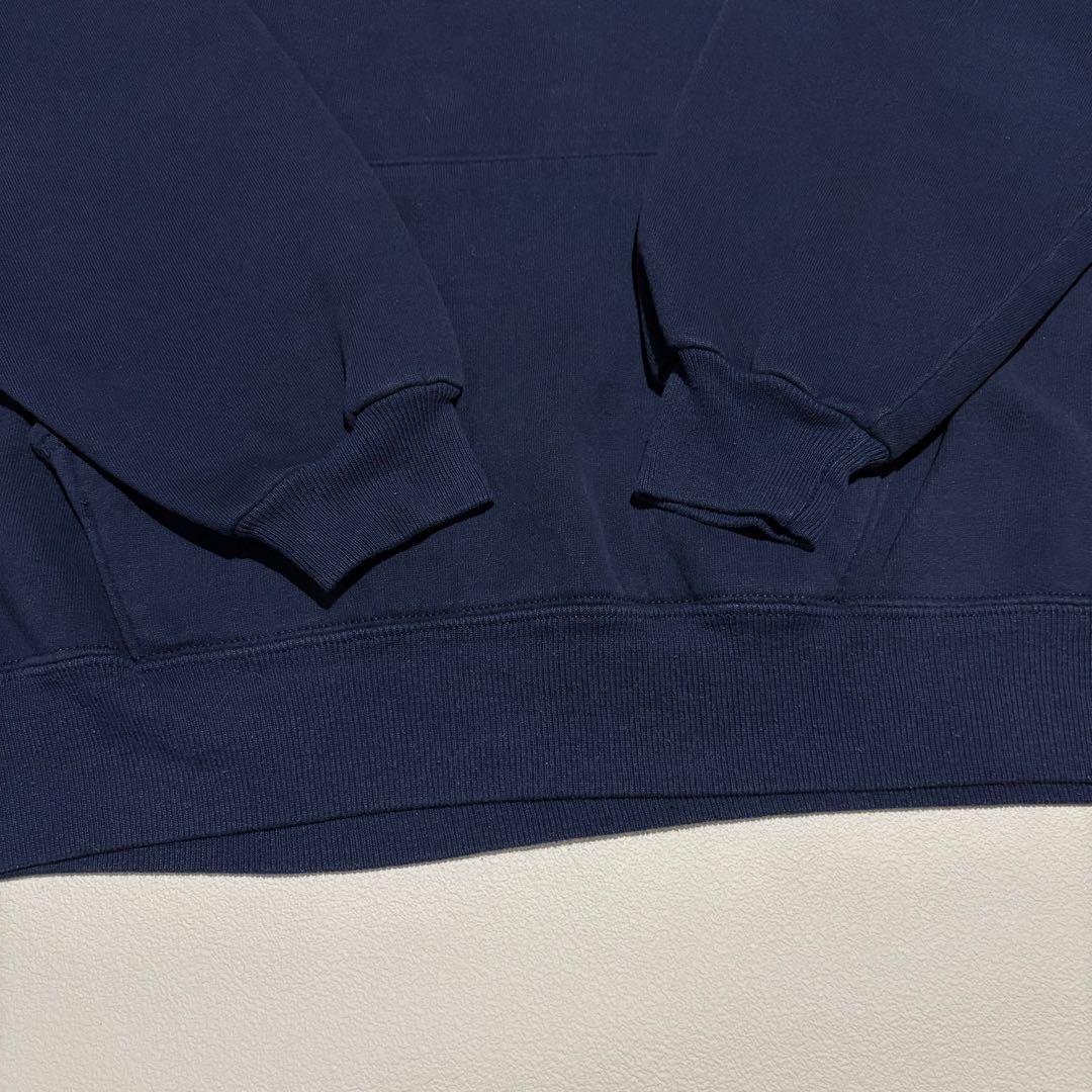 90s ラッセル 無地 パーカー USA製 ネイビー