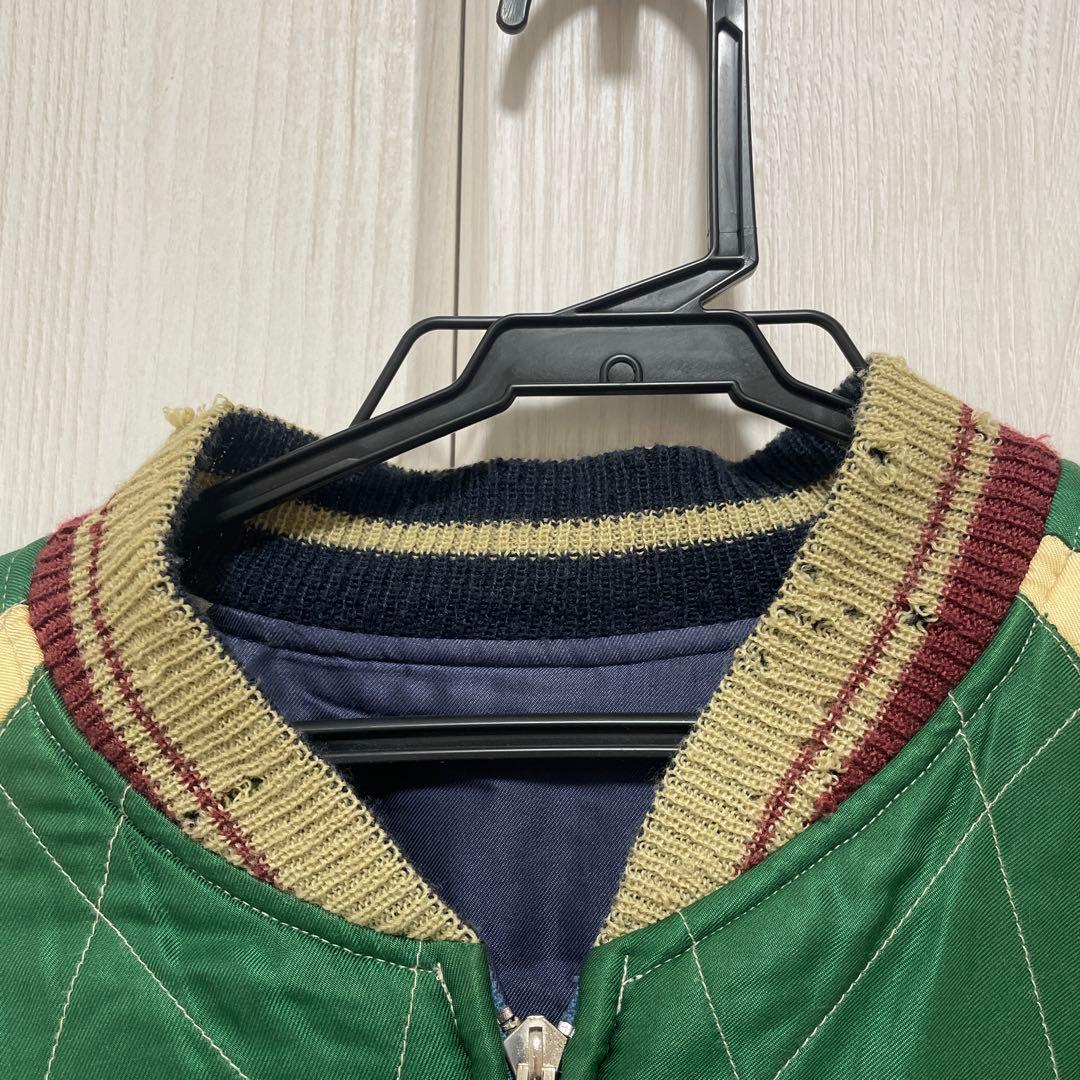 東洋　スカジャン　虎　龍　鷹　グリーン　ネイビー