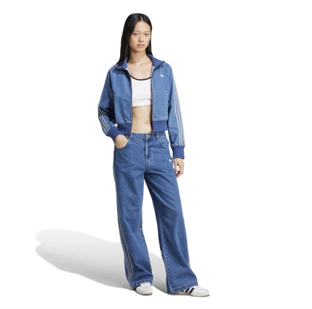 adidas アディカラー デニム スリーストライプス トラックパンツ