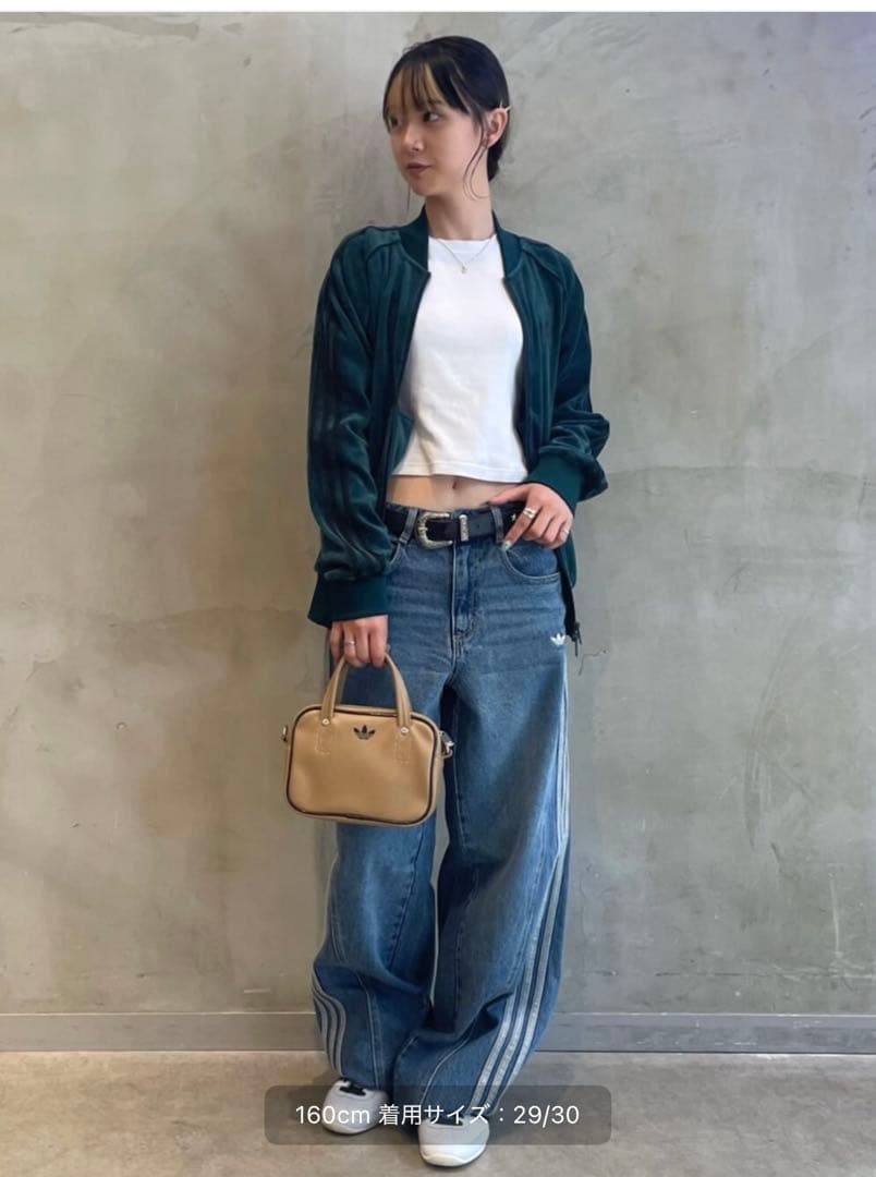 adidas アディカラー デニム スリーストライプス トラックパンツ