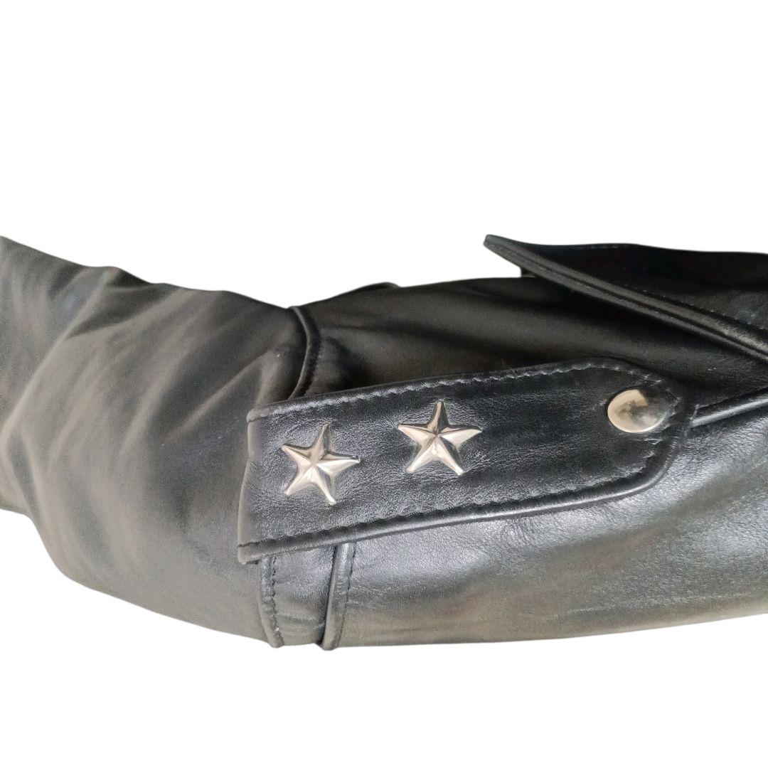 ✨schott two STAR キルティング ベルト付き ダブルライダース 黒