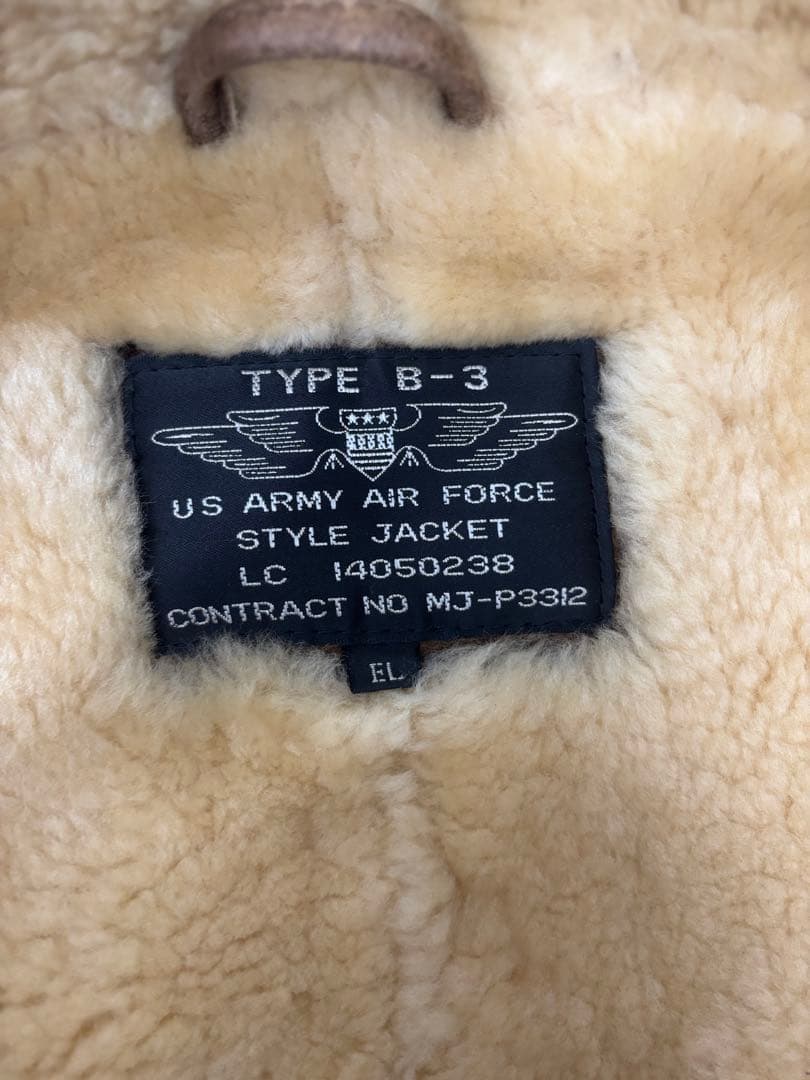 ［U.S ARMY B-3］ムートン フライトジャケット EL 2512-053