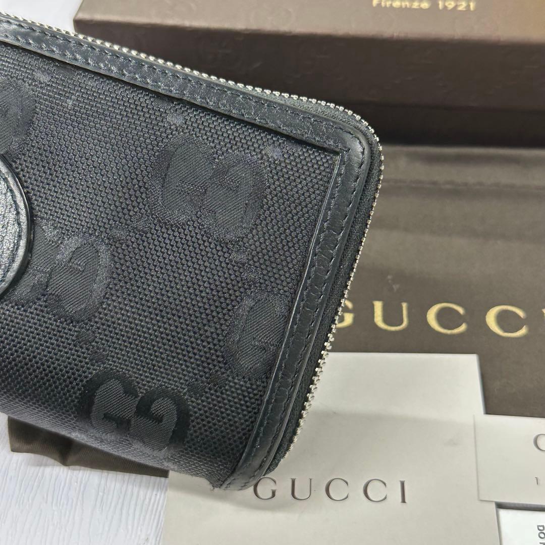 超良品‼️ グッチ　GUCCI 財布　長財布　GGナイロン　ラウンドファスナー