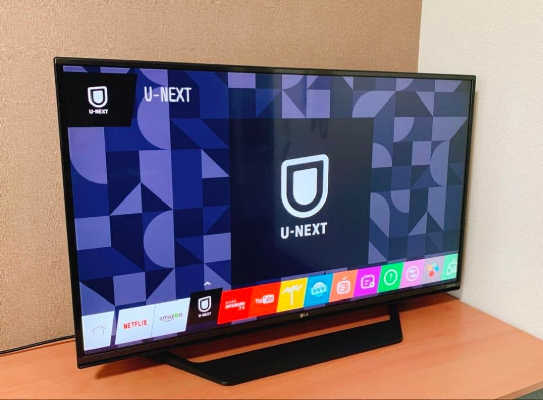 4k対応 LG スマートテレビ 43インチ 動画アプリ／地上波など 美品