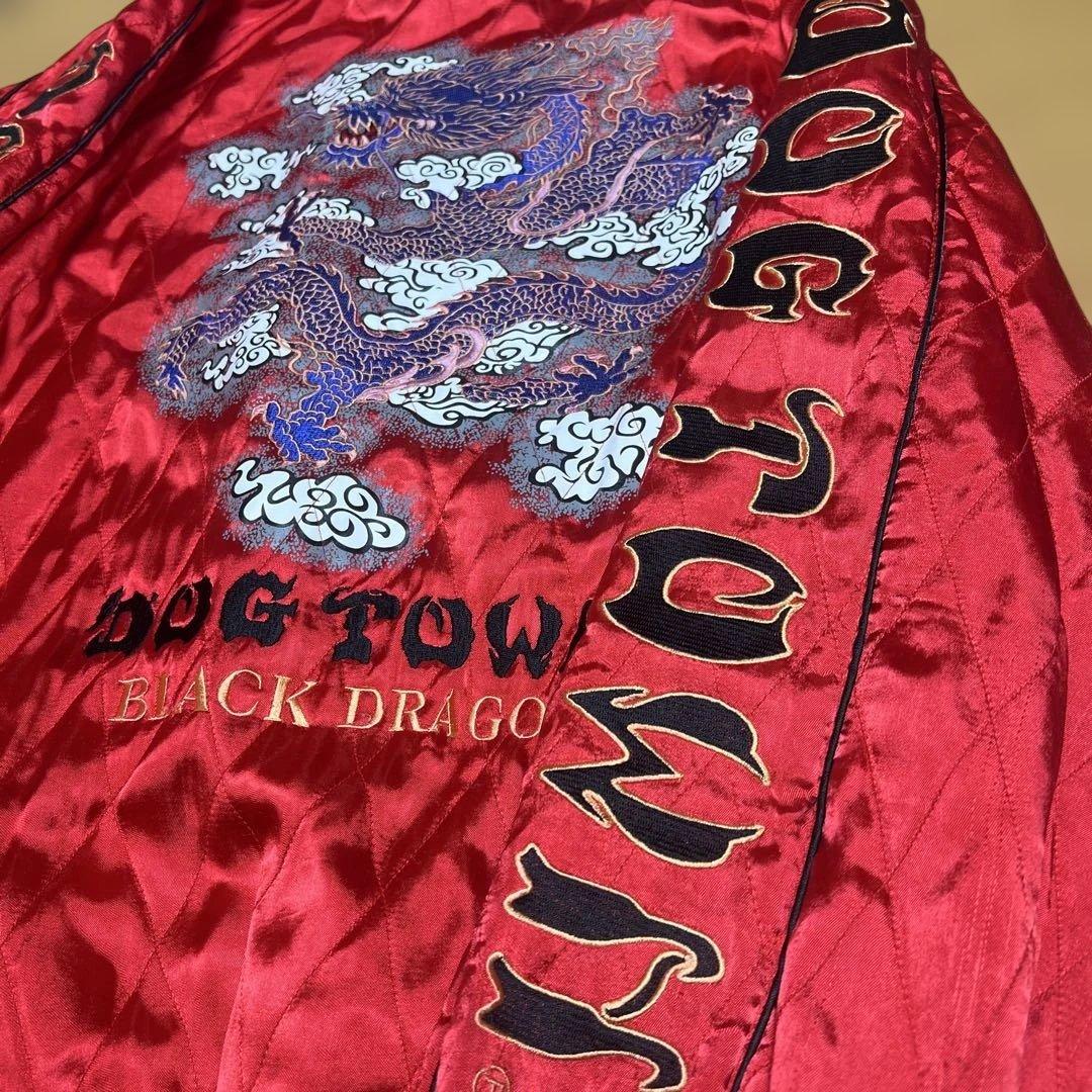 年始セール 刺繍 DOGTOWN スカジャン XL 黒龍 BLACKDRAGON