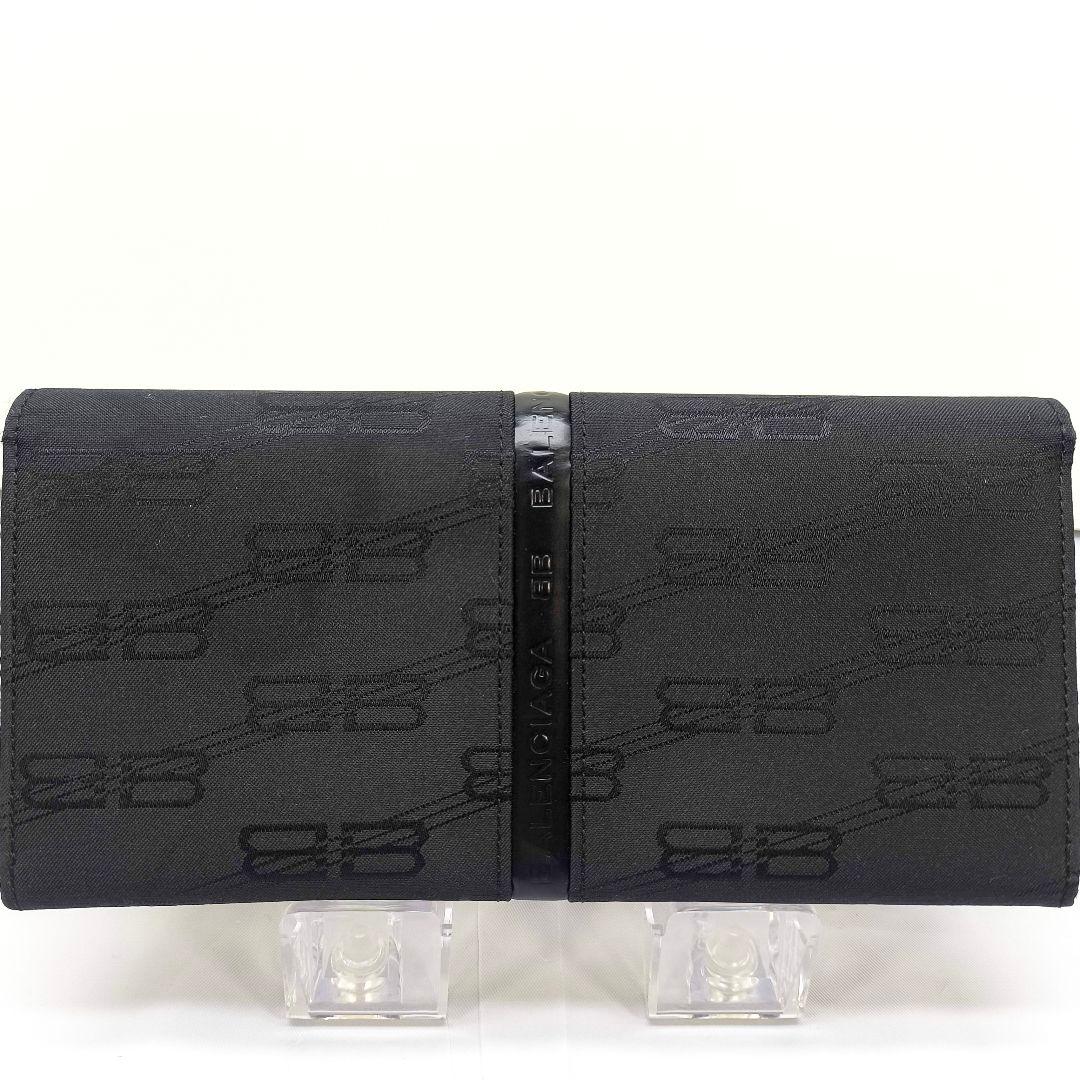 極美品 バレンシアガ 2つ折り 長財布 ブラック 黒