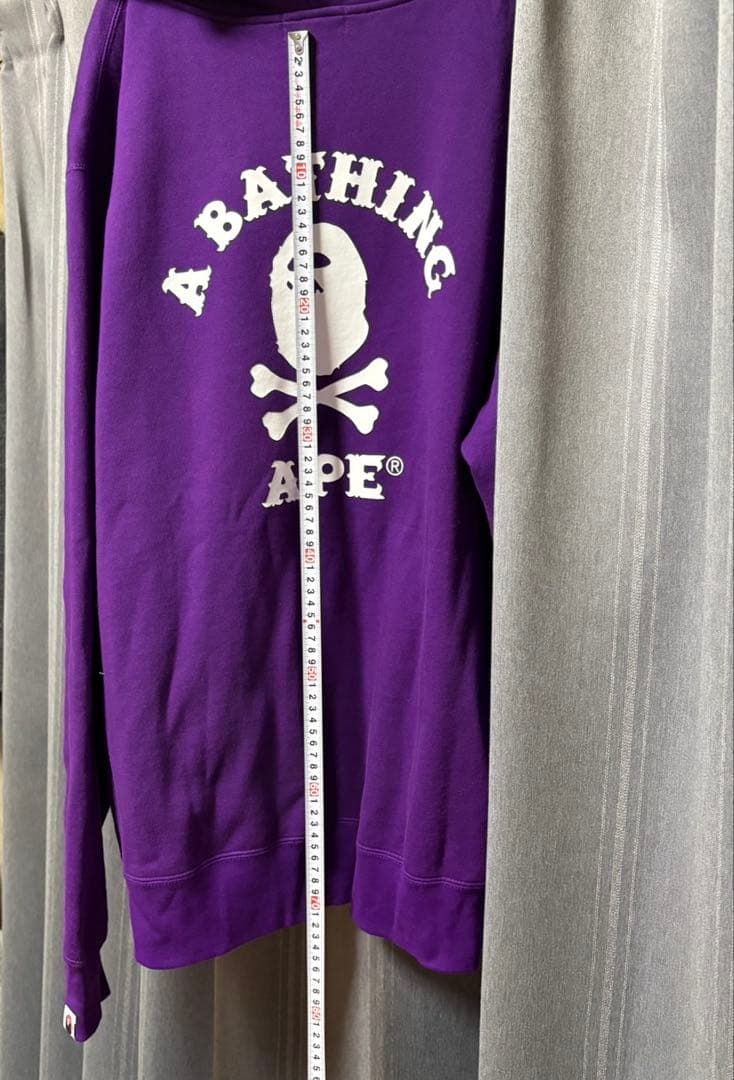 A BATHING APE パープルパーカー 2XL