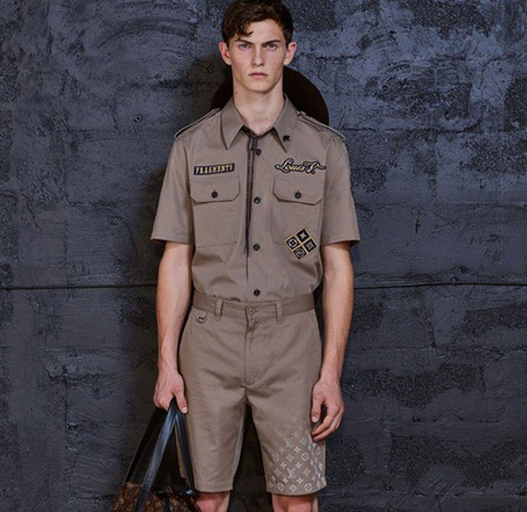 ルイヴィトン×フラグメント フラグメント ワッペン ミリタリーシャツ キムタク着