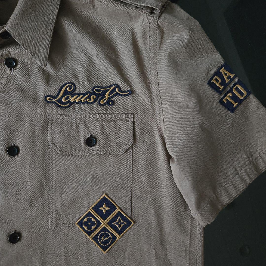 ルイヴィトン×フラグメント フラグメント ワッペン ミリタリーシャツ キムタク着