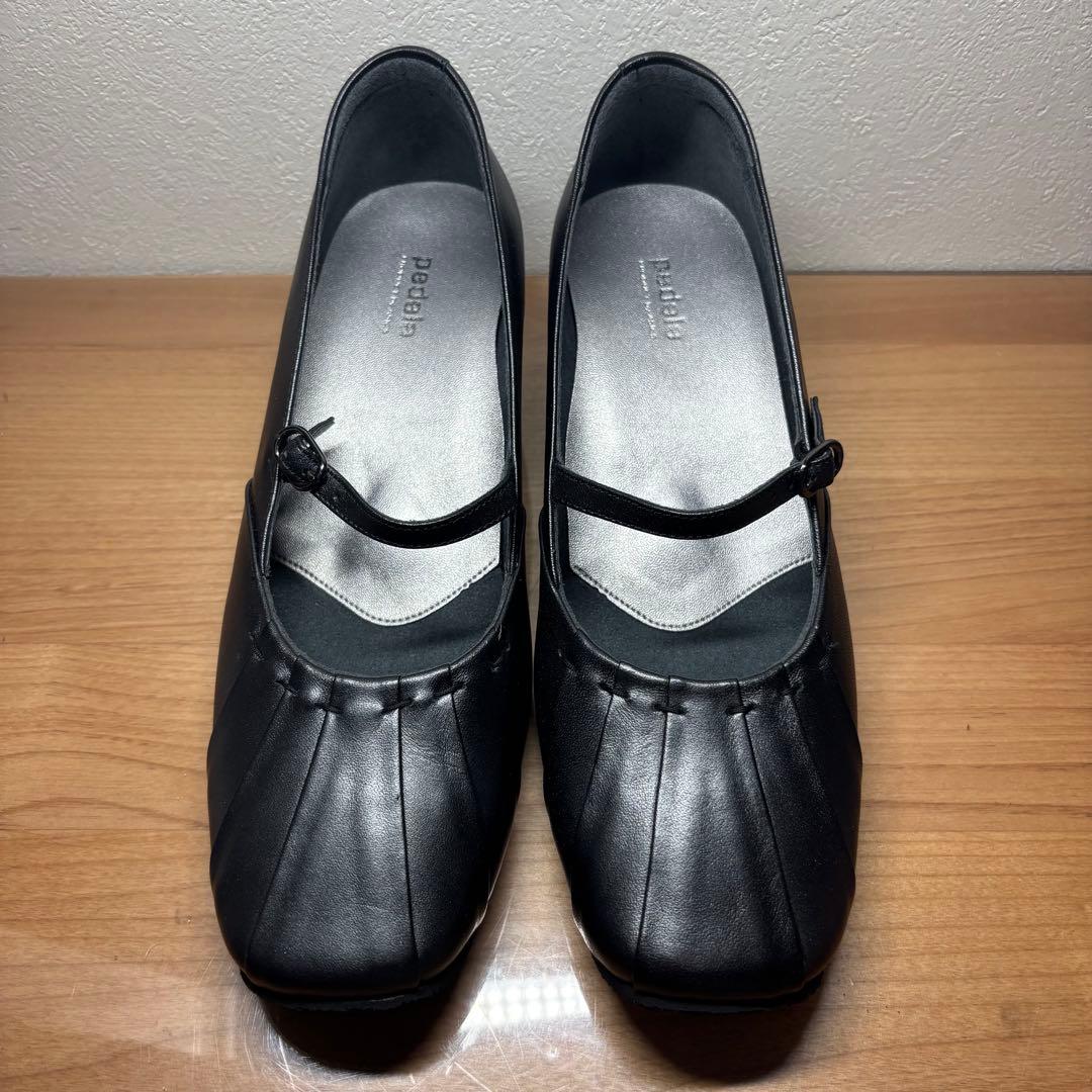 【新品】pedala ペダラ　パンプス　ストラップ　ダークグレー　23cm