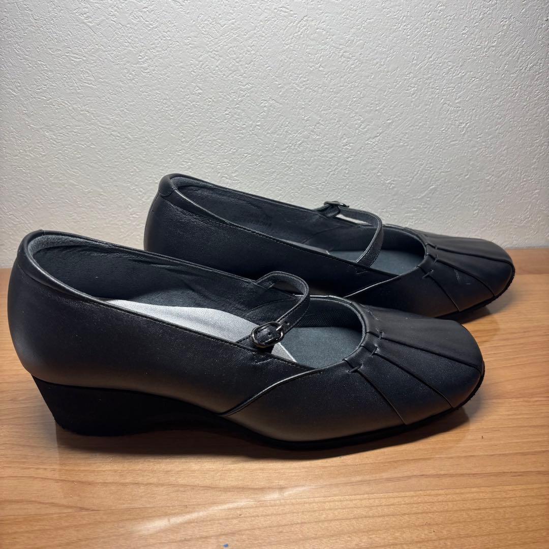 【新品】pedala ペダラ　パンプス　ストラップ　ダークグレー　23cm