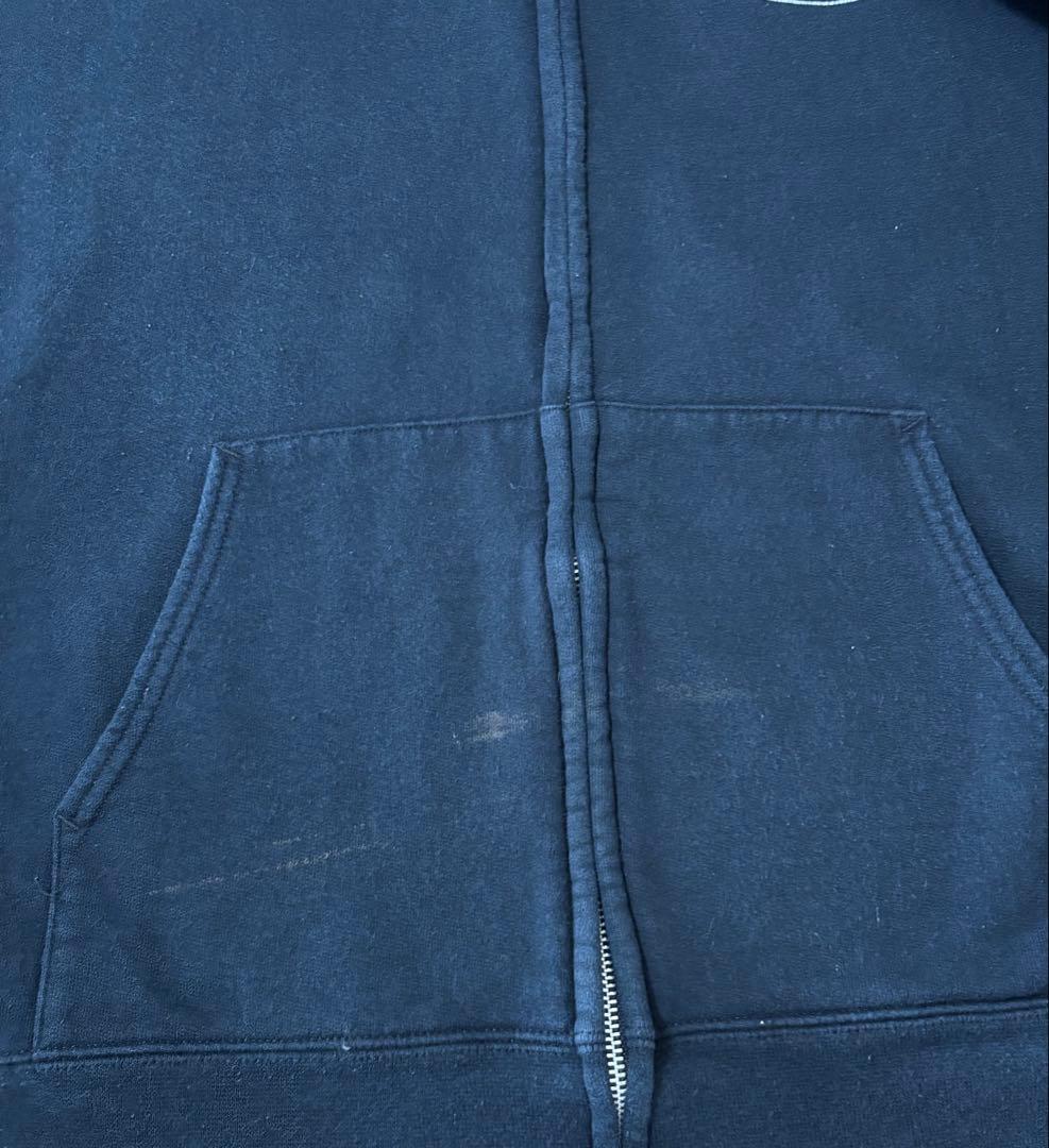 Hanes ヘルズエンジェルス　バックプリント　裏起毛　ジップアップパーカー