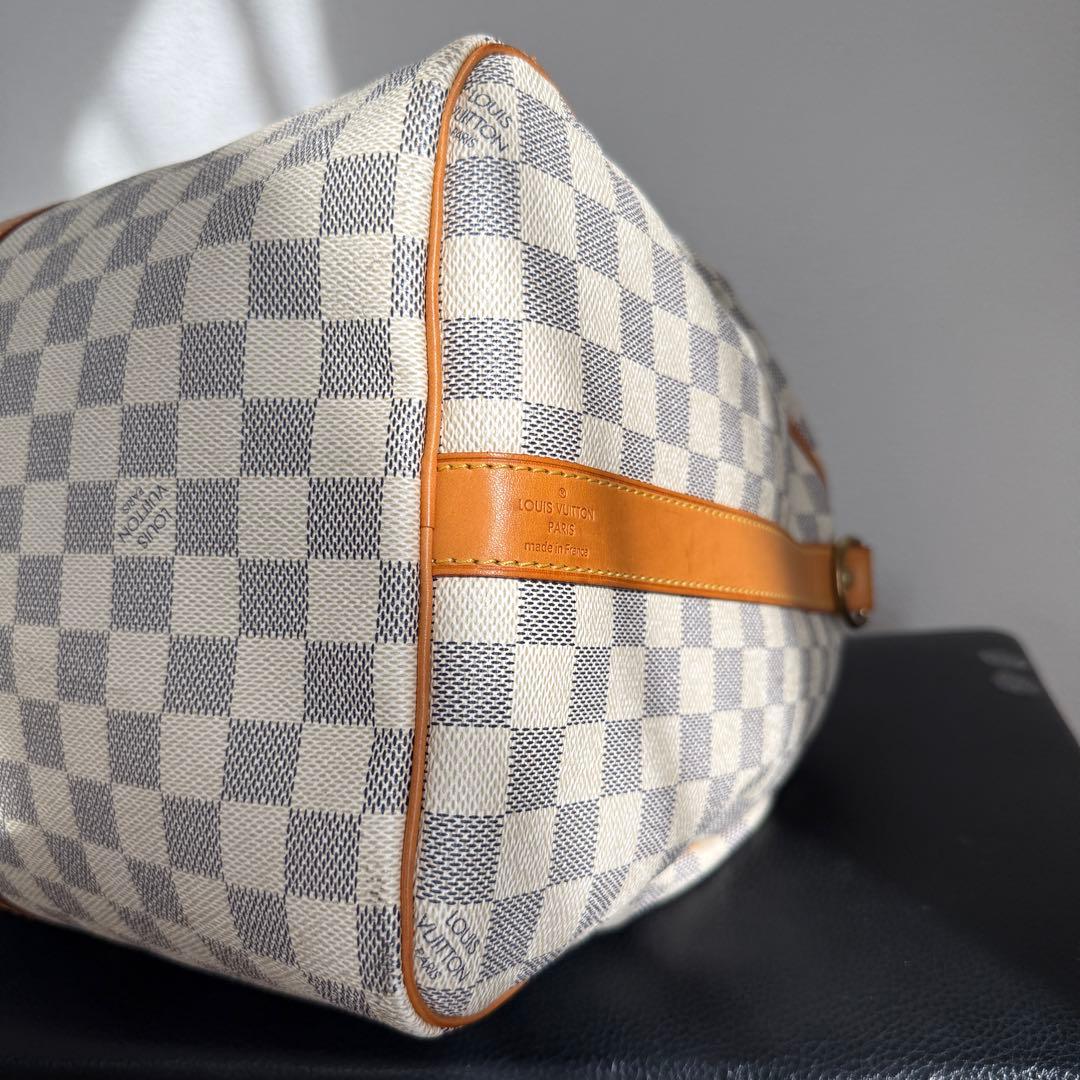 美品 LOUIS VUITTON キーポルバンドリエール 45 ダミエ・アズール