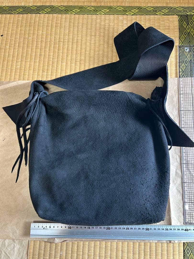 ムムム様 ディアスキンバッグ　黒スエード