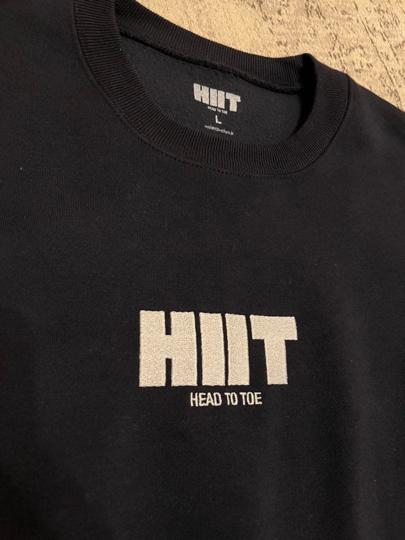 HIIT × clubhaus コラボ スウェット ネイビー　L