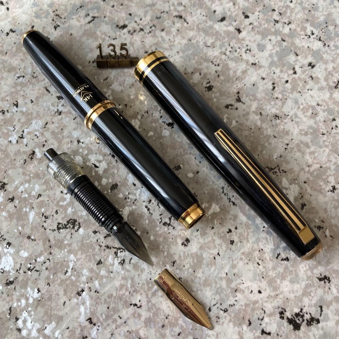 #135 オーバーホール済み 万年筆 プラチナ MUSIC 14k