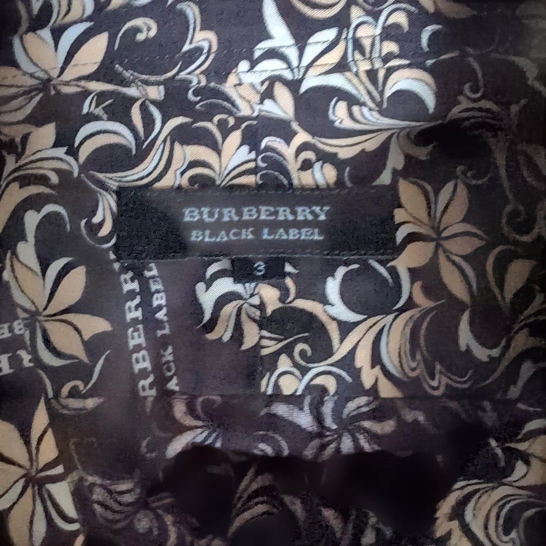 ev20 バーバリー ブラックレーベル 長袖シャツ 花柄 メンズL相当