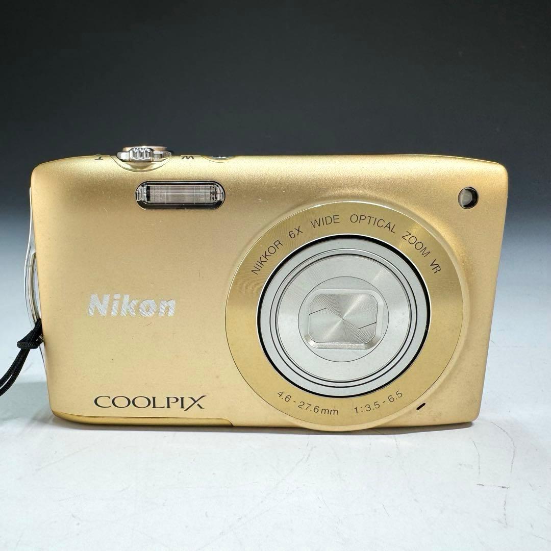 美品 Nikon COOLPIX S3300 コンパクトデジタルカメラ ゴールド