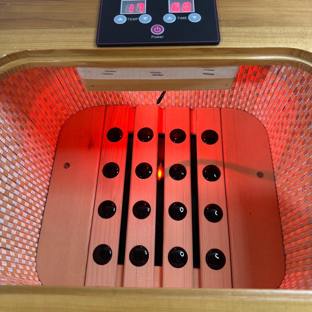 足湯　サウナカバー付きセラミックフットバス　はぴねすくらぶ