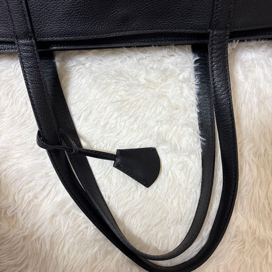 極美品　aniary アニアリ　トートバッグ　シボ革レザー　ビジネスバッグ　A4