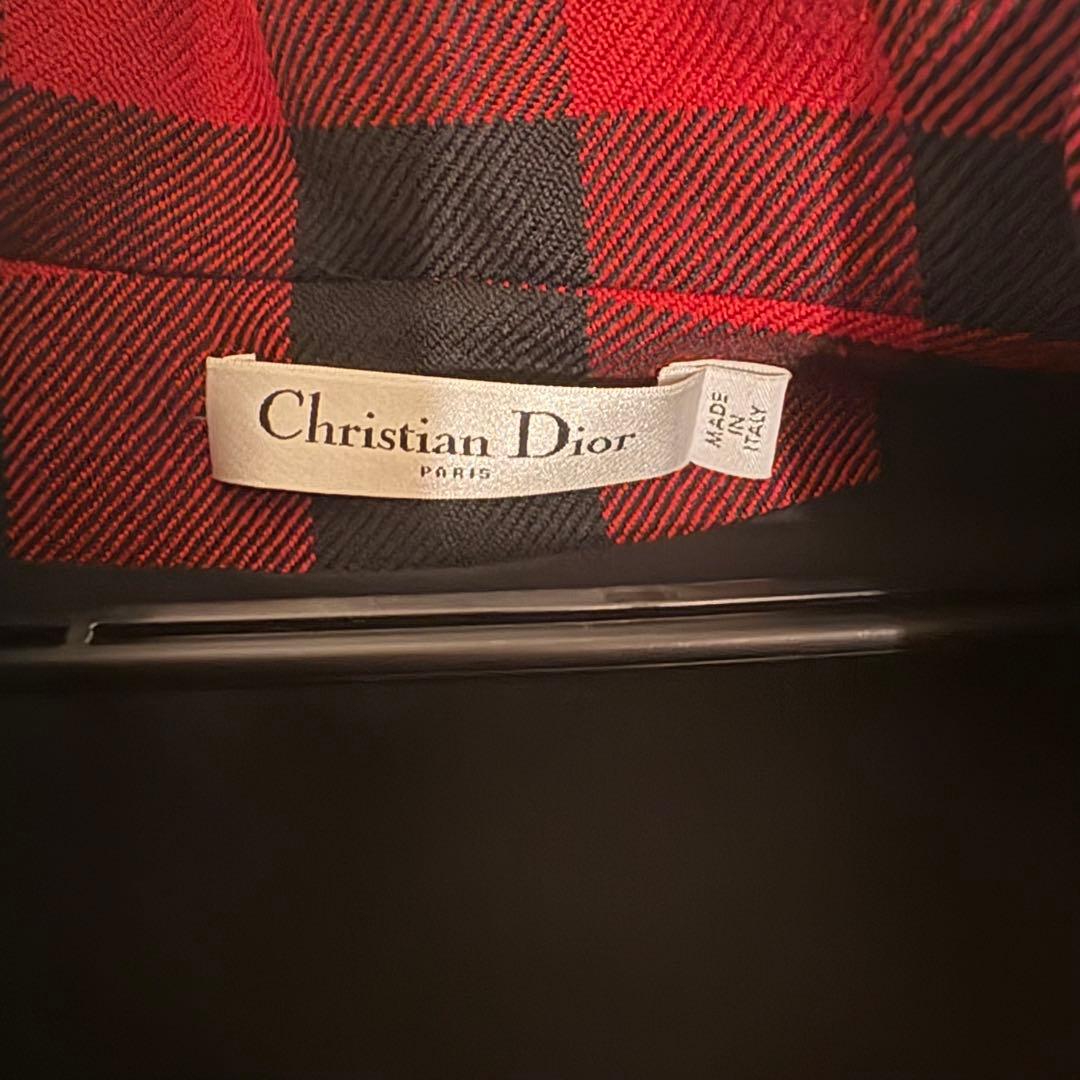 Dior 赤 チェック フリンジ ワンピース ドレス ベルト ラルフローレン