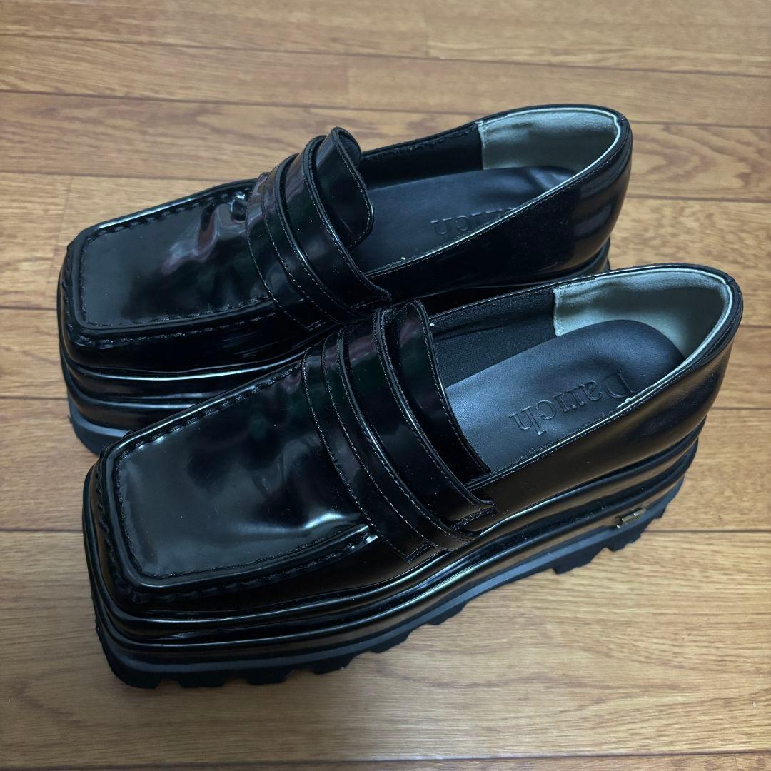 Darich エナメルプラットフォームローファー ブラック Mサイズ