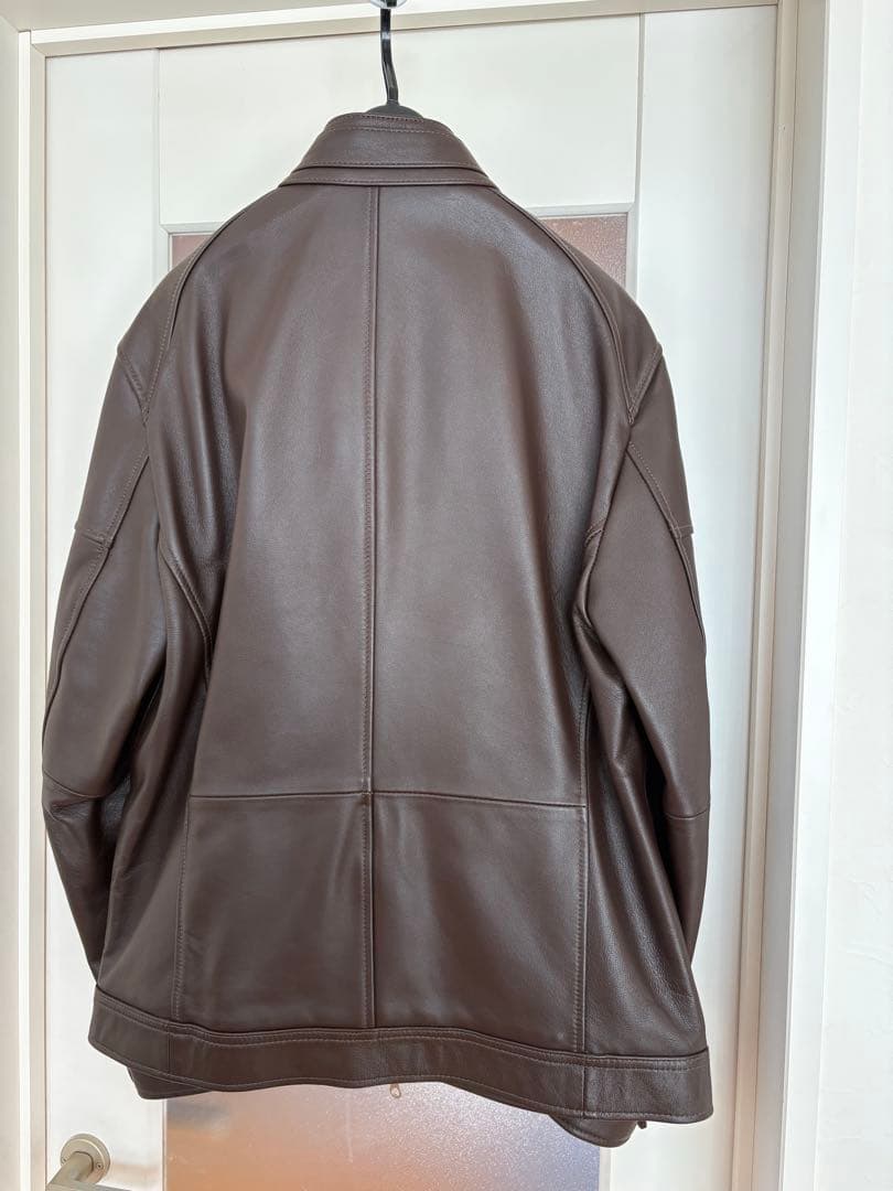 RattleTrap ブラウン レザー シングルライダースジャケット XL