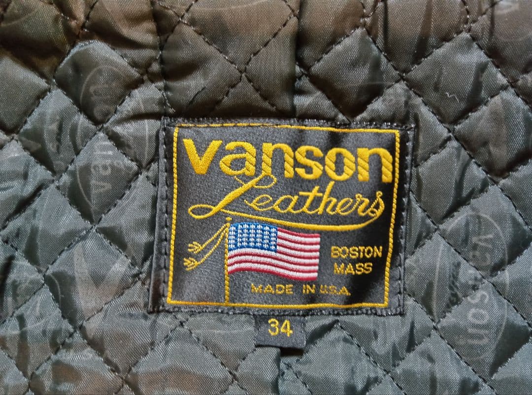 だ*け様 美品VANSONバンソンシングルライダース34黒ブラックTYPEBタイ