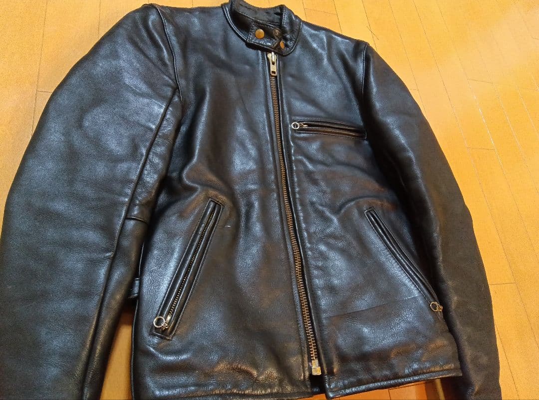 だ*け様 美品VANSONバンソンシングルライダース34黒ブラックTYPEBタイ