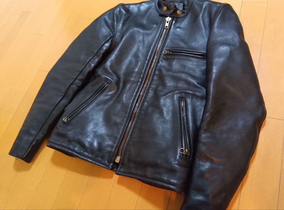 だ*け様 美品VANSONバンソンシングルライダース34黒ブラックTYPEBタイ