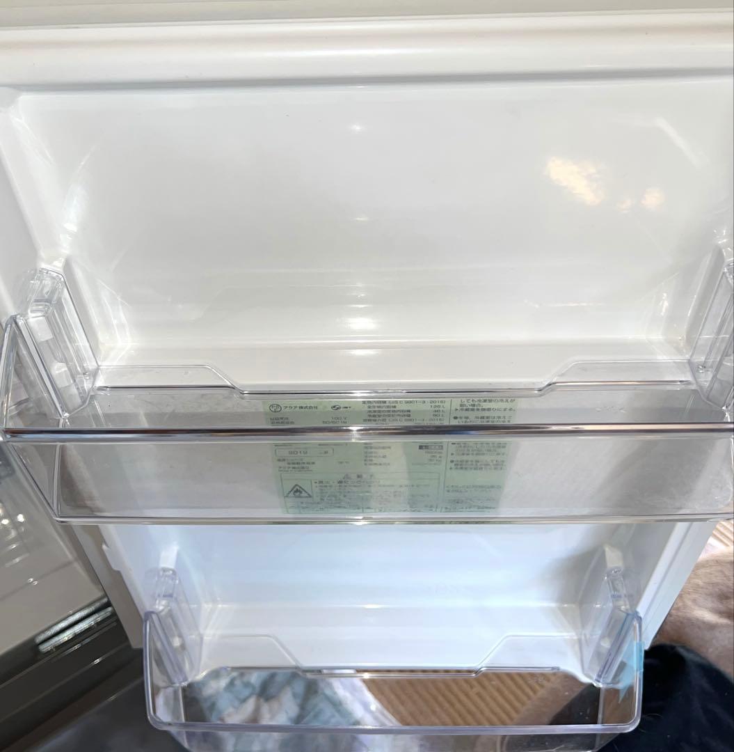 AQUA 126L ノンフロン冷凍冷蔵庫 2019年製 シルバー