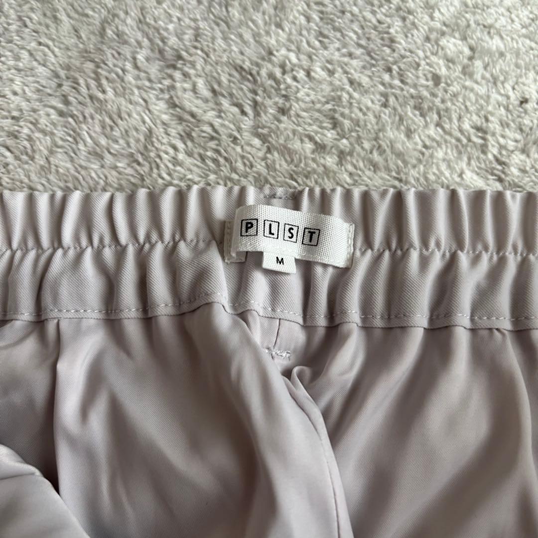 PLST プラステ パンツスーツ ノーカラー ライトグレー Mサイズ