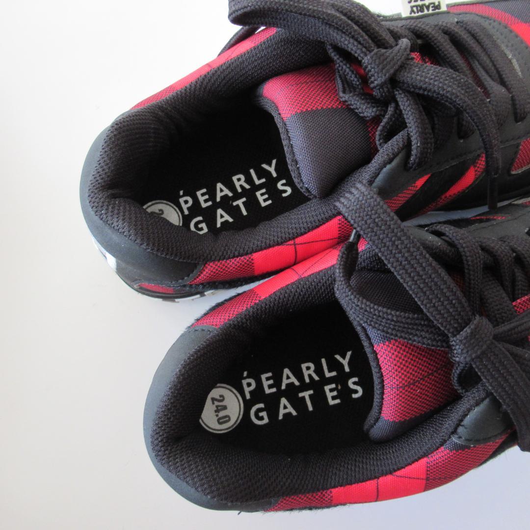 パーリーゲイツ新品 スパイク ゴルフシューズ 専用袋・レンチ付 24.0ｃｍ