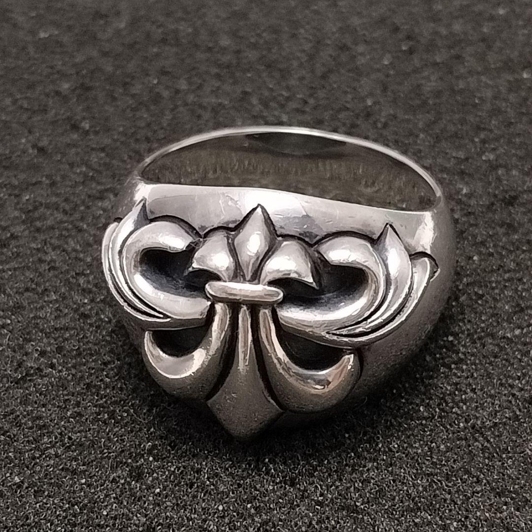 希少廃盤 エムズコレクション 百合 紋章 リング 指輪 23号 シルバー