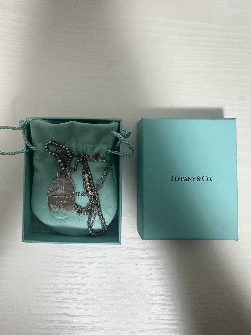 Tiffany & Co. 925スプラッシュネックレス　　オーバルタグ